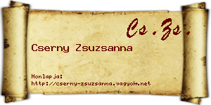 Cserny Zsuzsanna névjegykártya