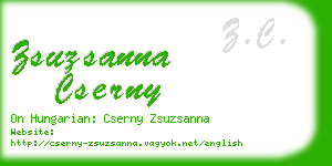 zsuzsanna cserny business card